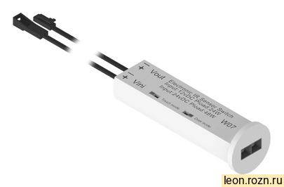 TR20.0022.05.013 Сенсорный выключатель с функцией диммер, уневерсальный W07 (двухфункциональный или однофункциональный), 12V, max.24W, пластмассовый белый